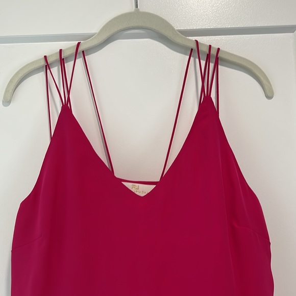 Amanda Uprichard Silk Pink Multi strap Tank - Picture 6 of 7